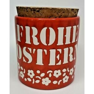 Vinage Waechtersbach Frohe Ostern 4¼" Tall Container West Germany (U27)